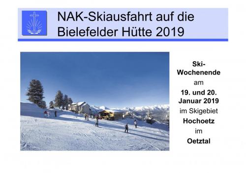 NAK-Skiausfahrt 2019 auf die Bielefelder Hütte detailliert